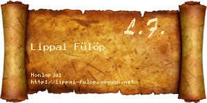 Lippai Fülöp névjegykártya